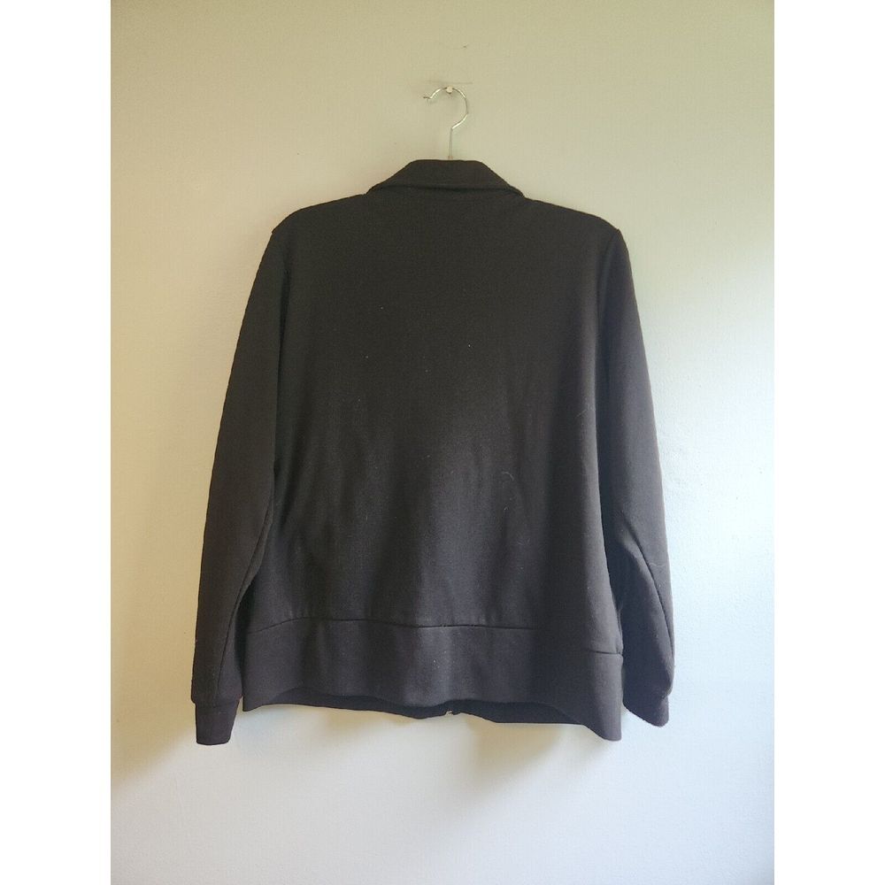 Susan Graver Style Full Zip Black Silver Studded Jacket Size Petite Small - Picture 5 of 5